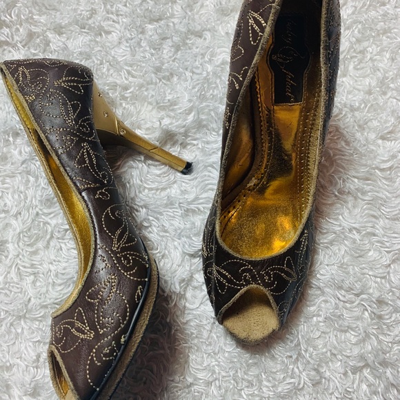 Baby Phat Kimora Lee Simmons Peep Toe Heels 6 B - Picture 11 of 11